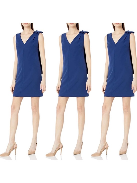 Donna Morgan Dresses & Skirts - Donna Morgan navy Blue Shift Dress with Bow